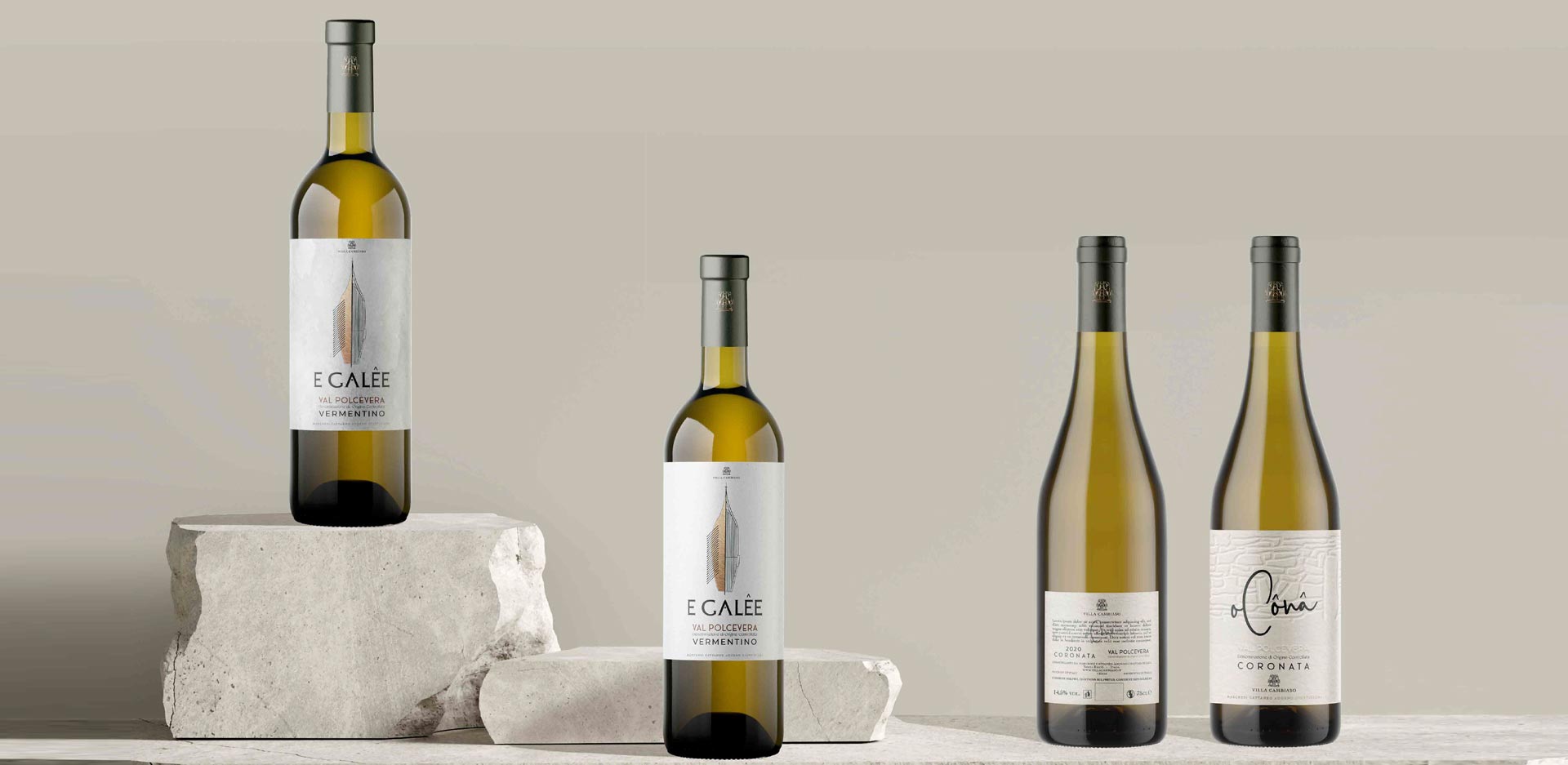 Bottiglie di vino o Cônâ e Galêe di Villa Cambiaso